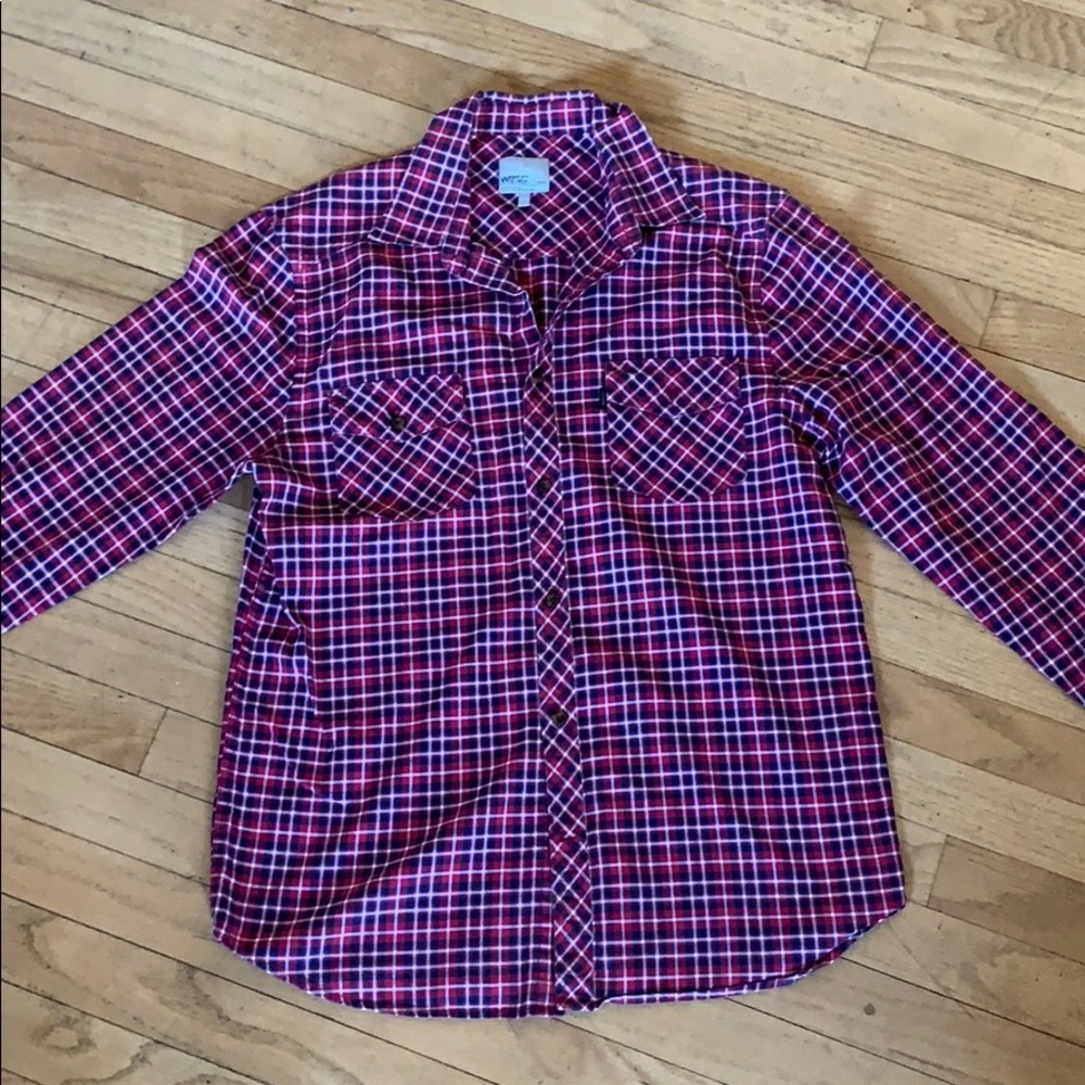 Men’s plaid dress shirt